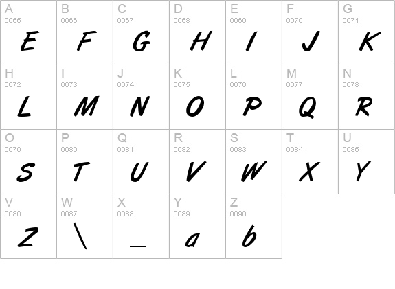 ArtBrush uppercase A-Z preview
