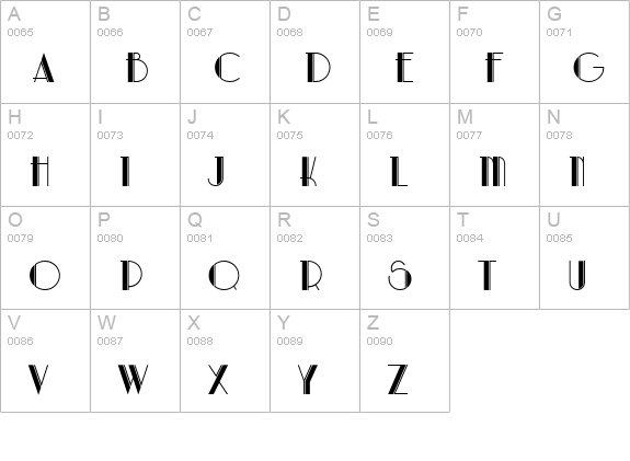Artdeco MN  uppercase A-Z preview