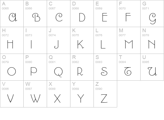ArtemisiaNF uppercase A-Z preview