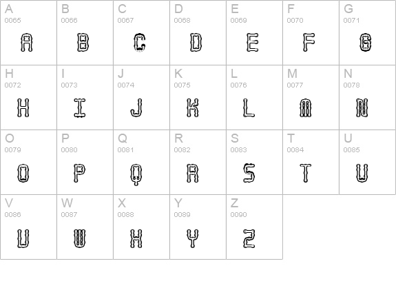Arthritis (BRK) uppercase A-Z preview