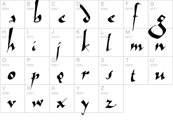 Arthur uppercase A-Z preview
