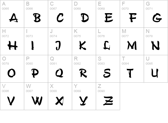 ArtificeSSK uppercase A-Z preview