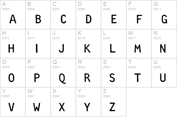 Artisan12 uppercase A-Z preview
