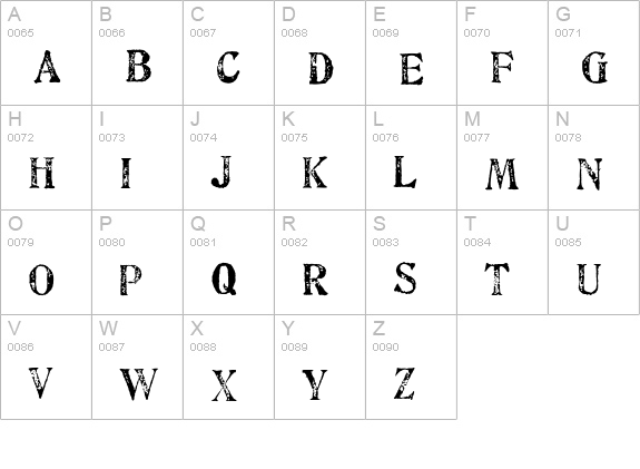 Artistamp Medium uppercase A-Z preview
