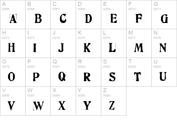 Artistamp Wet uppercase A-Z preview