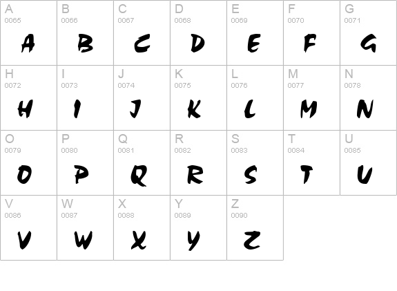 ArtisteSSK uppercase A-Z preview