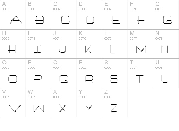 Artlook 3-D Narrow uppercase A-Z preview