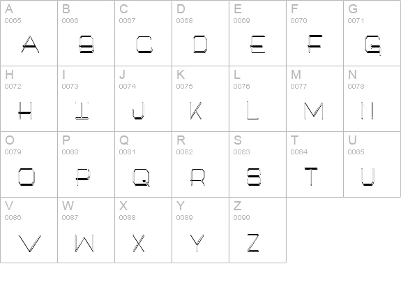 Artlook 3-D Narrower uppercase A-Z preview