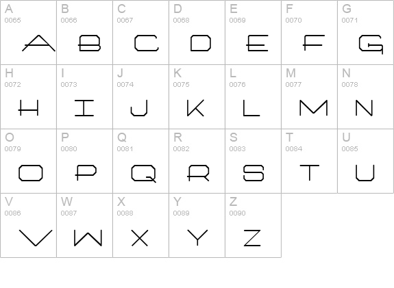 Artlookin Regular uppercase A-Z preview