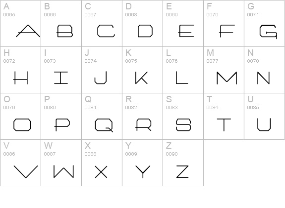 ArtlookinOneType uppercase A-Z preview