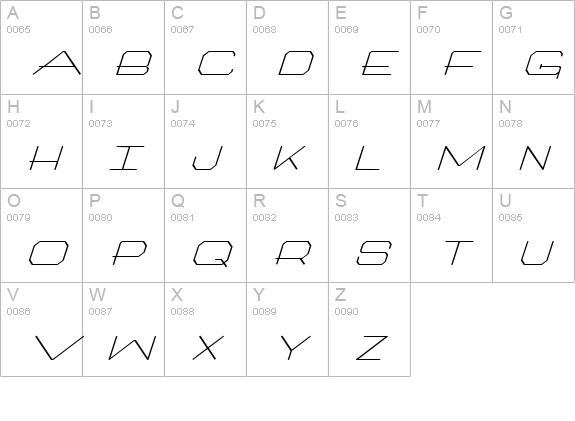 ArtlookIT Italic uppercase A-Z preview