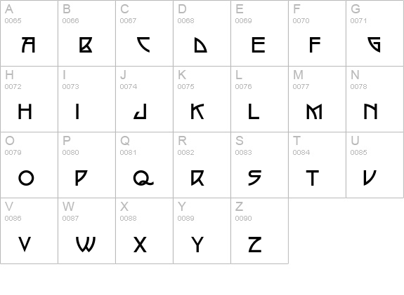 ArtsAndCraftsRegular uppercase A-Z preview