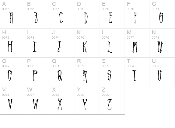 Arvigo uppercase A-Z preview
