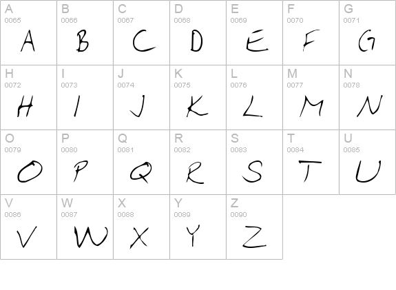 Asa Rocks uppercase A-Z preview