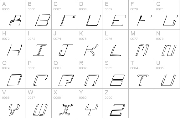 AScratch uppercase A-Z preview