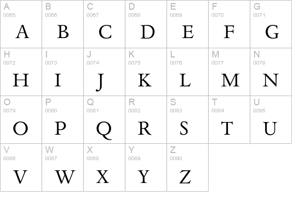 AsdanteExpert uppercase A-Z preview