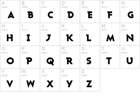 Ashby Black uppercase A-Z preview