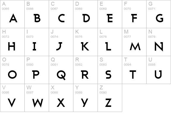 Ashby Bold uppercase A-Z preview