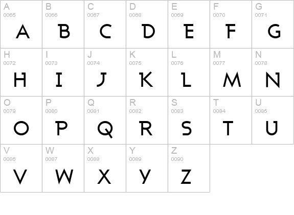 Ashby Medium uppercase A-Z preview