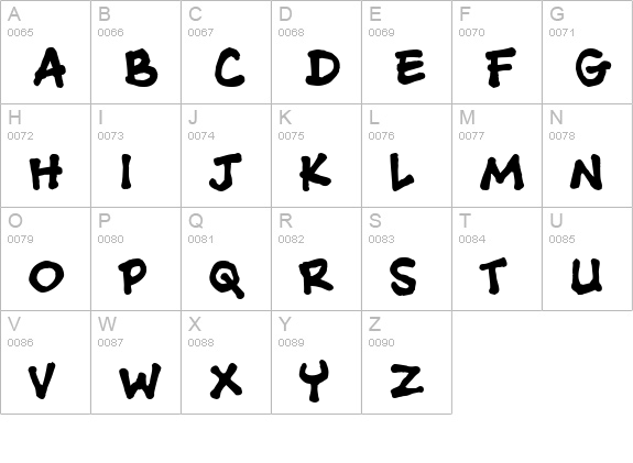 Ashcan BB Bold uppercase A-Z preview