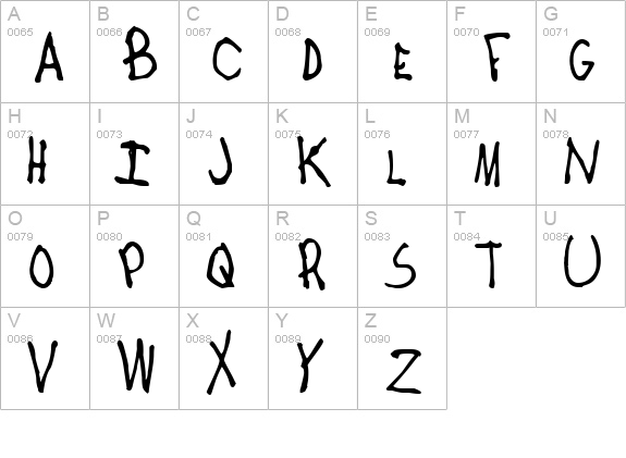 Ashleigh 1994 uppercase A-Z preview