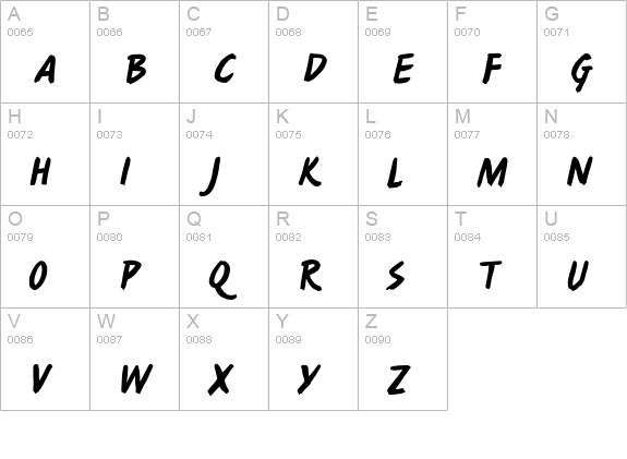 Ashley Script uppercase A-Z preview