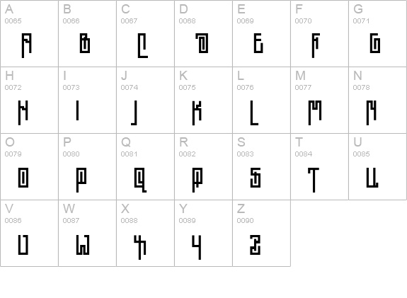 Ashtabula uppercase A-Z preview