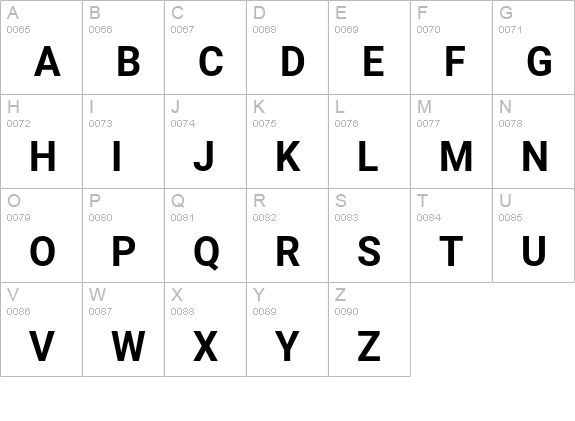 Asimov Distant uppercase A-Z preview