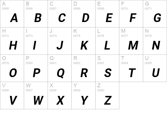 Asimov Distant Italic uppercase A-Z preview