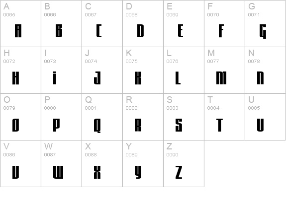 AsimovSans uppercase A-Z preview