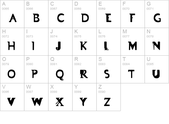 Asman uppercase A-Z preview