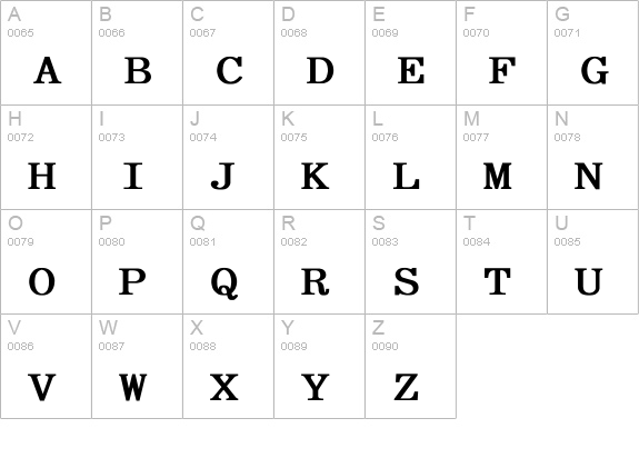 Asphalt Fixed Bold uppercase A-Z preview