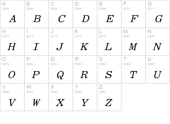 Asphalt Fixed Italic uppercase A-Z preview