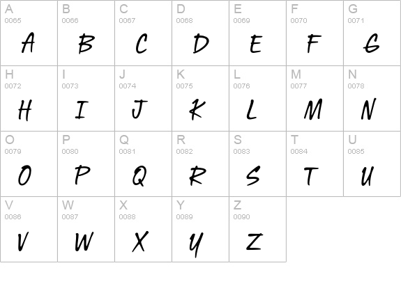 Aspire uppercase A-Z preview