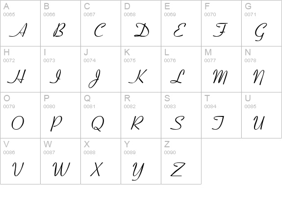Aspire DemiBold uppercase A-Z preview