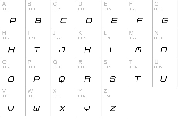 Aspirin-Intoxicate uppercase A-Z preview