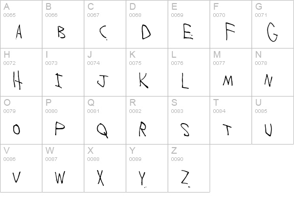 Ass Backwards uppercase A-Z preview