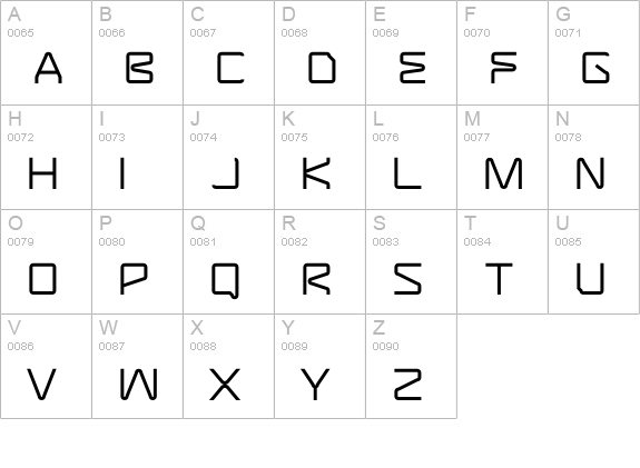 Assembler-Regular uppercase A-Z preview