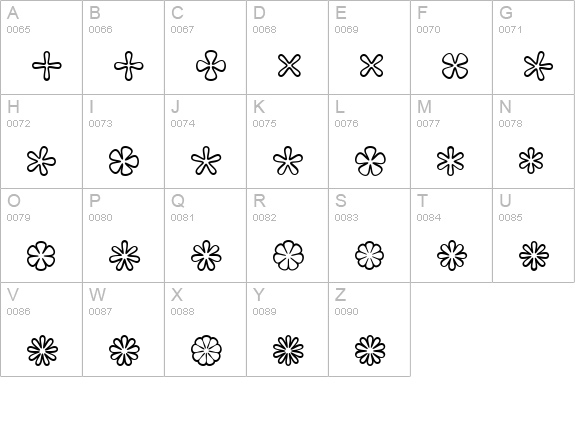 Asterisp Delta uppercase A-Z preview