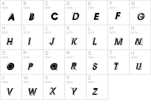 Astigma Regular uppercase A-Z preview