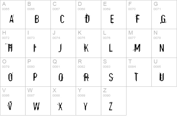 Astonished uppercase A-Z preview
