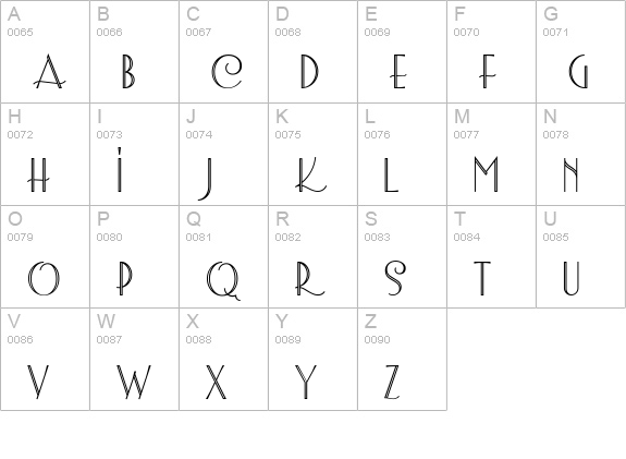 Astoria Titling Nf uppercase A-Z preview