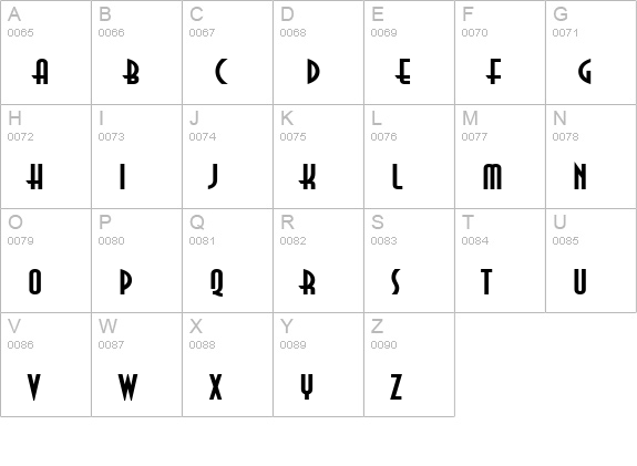 Astrid Short uppercase A-Z preview