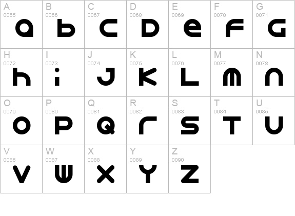 Astro 867 uppercase A-Z preview