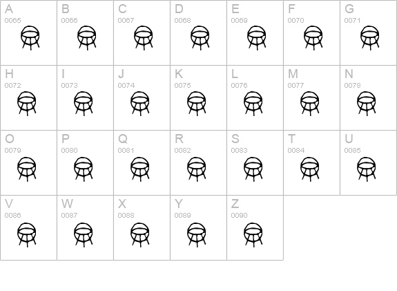 Astrologische Symbole uppercase A-Z preview