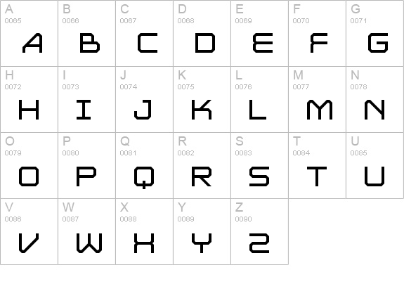 Astrolyte uppercase A-Z preview