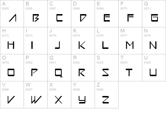 Astron Boy uppercase A-Z preview