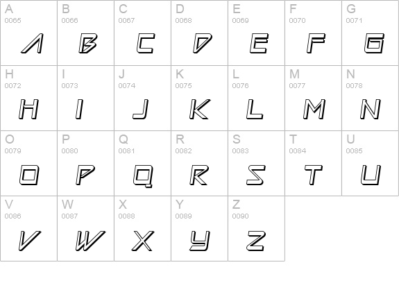 Astron Boy Wonder uppercase A-Z preview