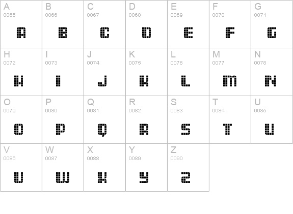 Astronaut III uppercase A-Z preview