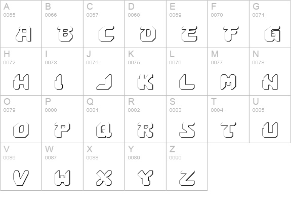 Astropolis 3D uppercase A-Z preview